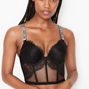 Shine Strap Push-Up Corset Top